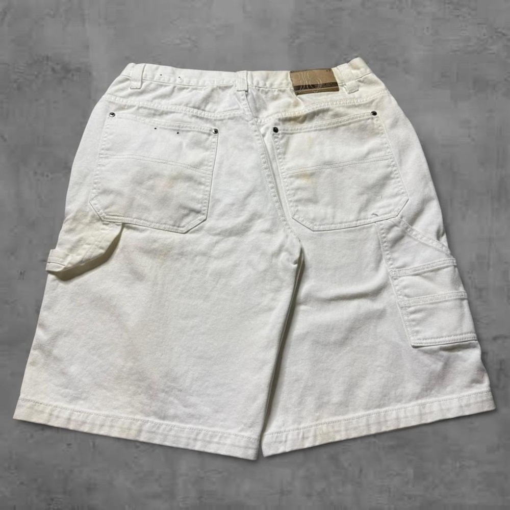 Vintage 90s Y2k Baggy Shorts 96 Grunge Archive Style White Classics‎ Size 38